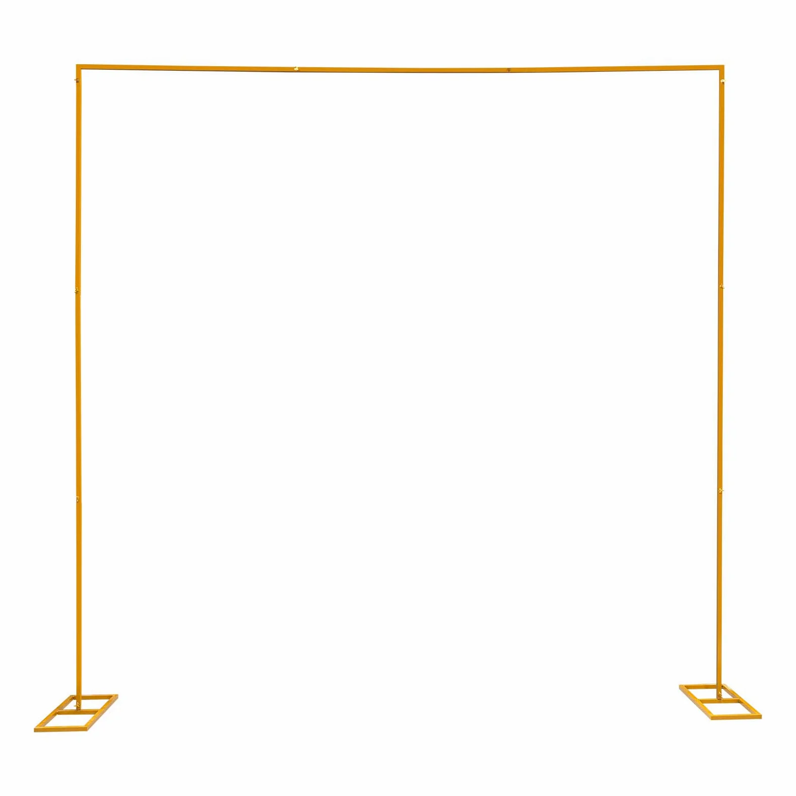 3 x 3 m arco di nozze quadrato cornice floreale supporto sfondo con bottone a farfalla oro metallo arco d'uva matrimonio con base per matrimoni, feste di compleanno, banchetti di laurea