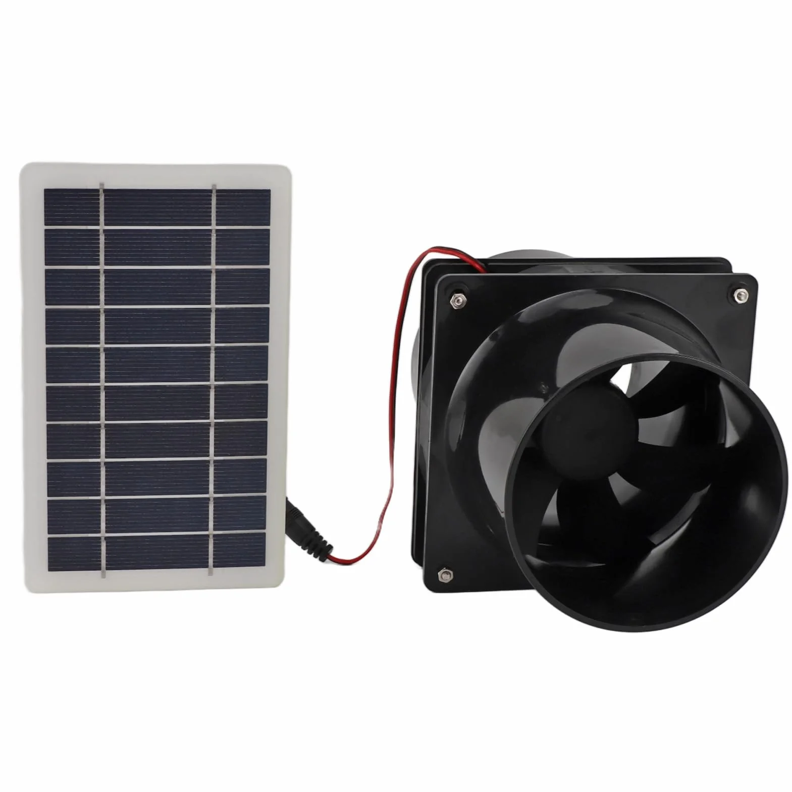 Fan di scarico a energia solare 10W 12V, kit ventilatore per ventilazione con pannello solare ventilatore di raffreddamento a scarico portatile ventilatore per la serra