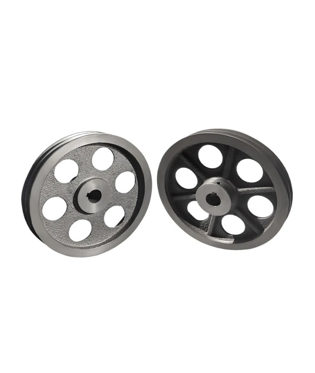 Puleggia a doppia gola, 1 pz. 2A con puleggia a cinghia trapezoidale in ghisa a doppia gola for motori a benzina di tipo A, standard nazionale, con camma cava(160-2A-25-8)