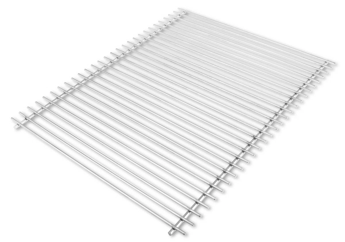 DEOS Griglia in Acciaio Inox 55x45cm - Griglia per Camino - Flessibile e Componibile - AISI 304 Europea - Diametro Materiale 7+5mm - Griglia Rettangolare da Esterno - Alta Qualità per Barbecue