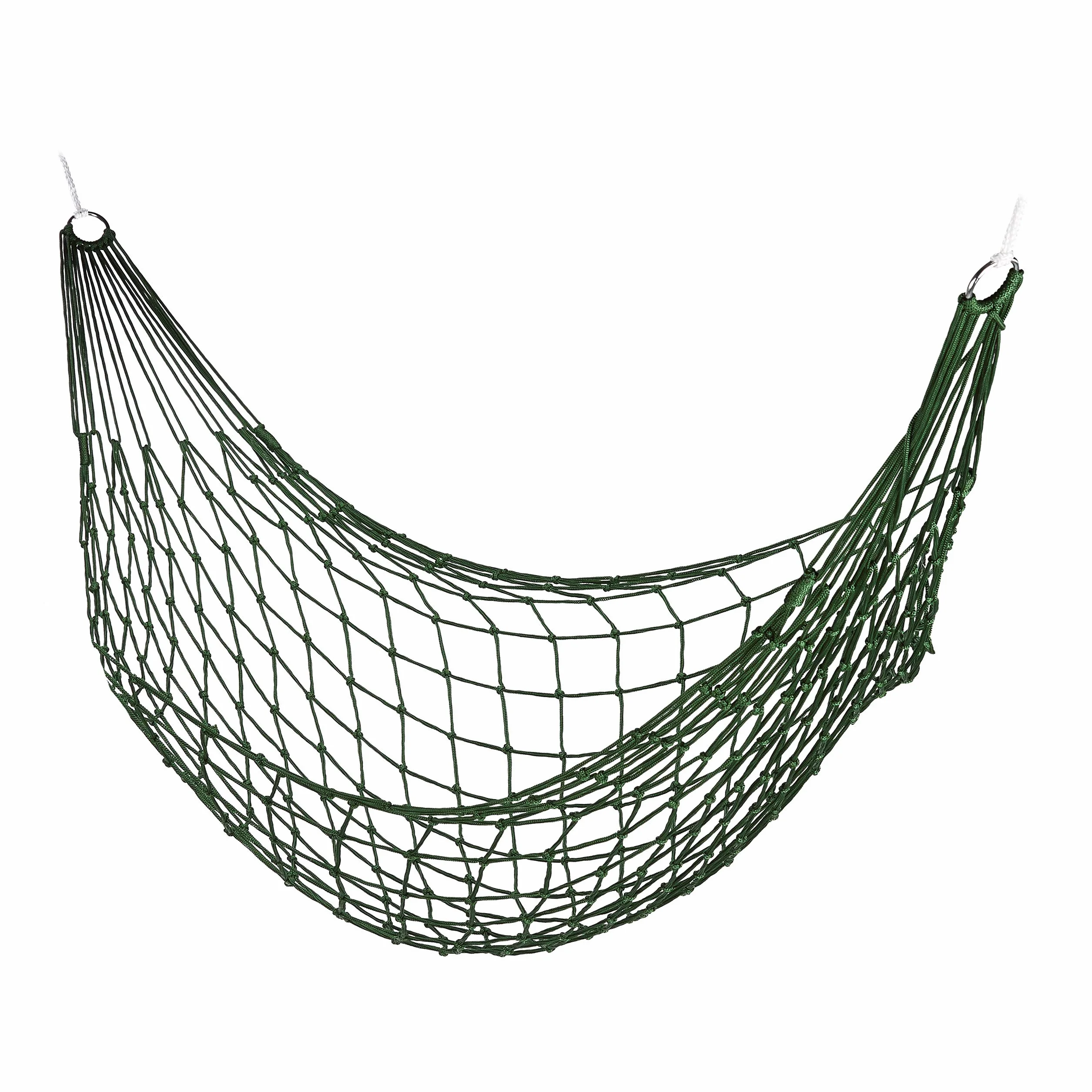 Relaxdays Amaca a Rete, da Giardino & Campeggio, 1 Persona, Leggera, Custodia, Verde Scuro
