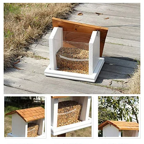 Mangiatoia per uccelli selvatici, decorazione da giardino per esterni, piccola casa per riposare uccelli, ideale per giardini e giardini