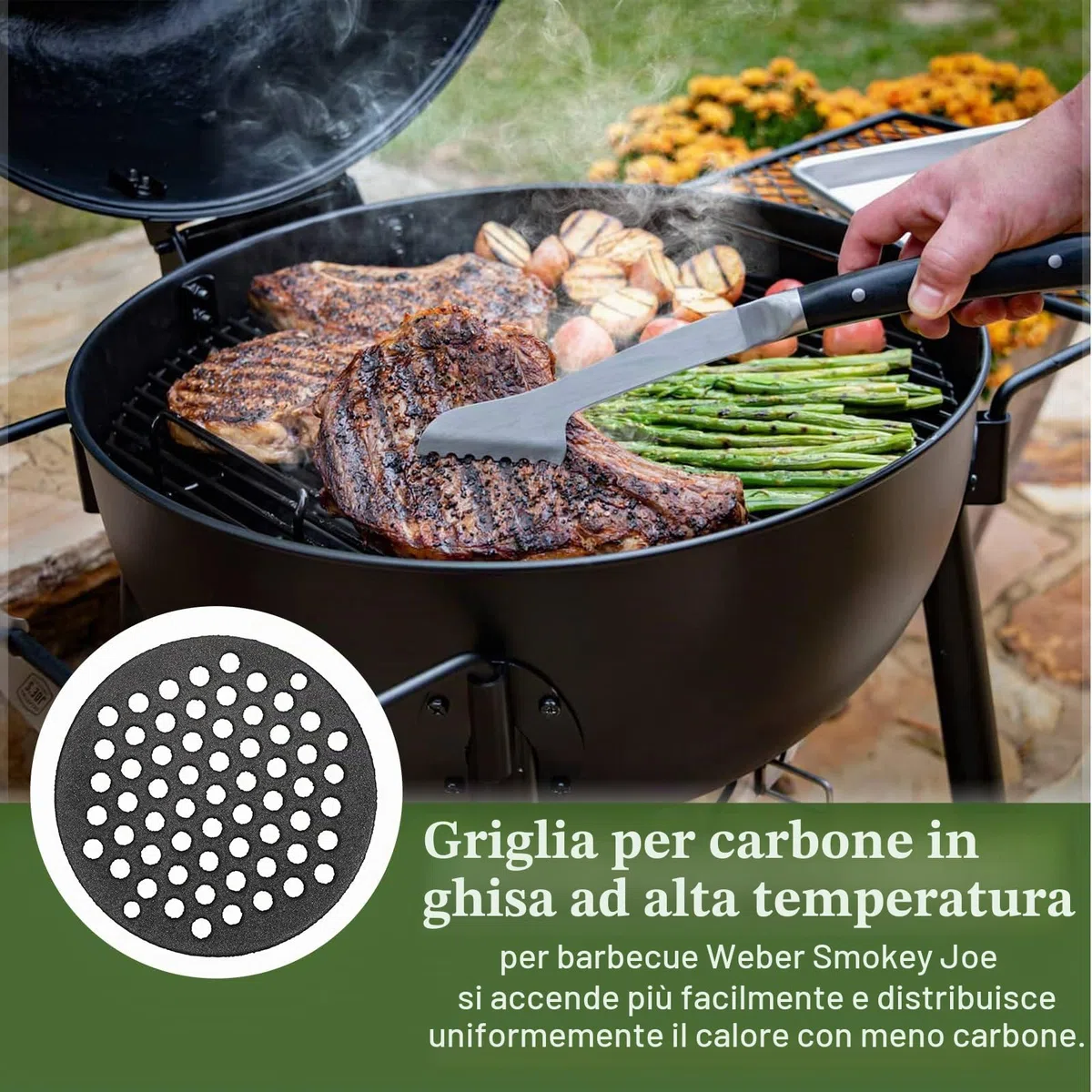 SUMTree Griglia Rotonda in Ghisa per Barbecue, Forno, Camino, Griglie con Foro Tondo, Nero, Robusta, Griglia per Cenere, Griglia per Carbone per Barbecue, Griglia per Fuoco, Diametro 19 cm, Facile da