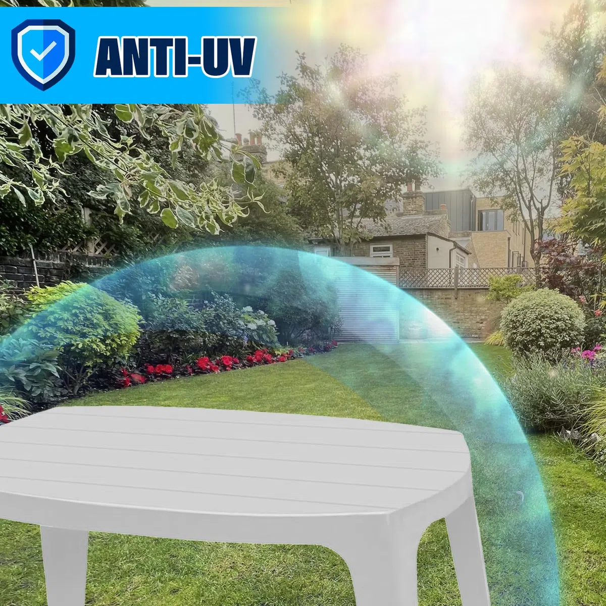 IPAE-PROGARDEN Tavolino da Giardino Colore Bianco - Modello Kai
