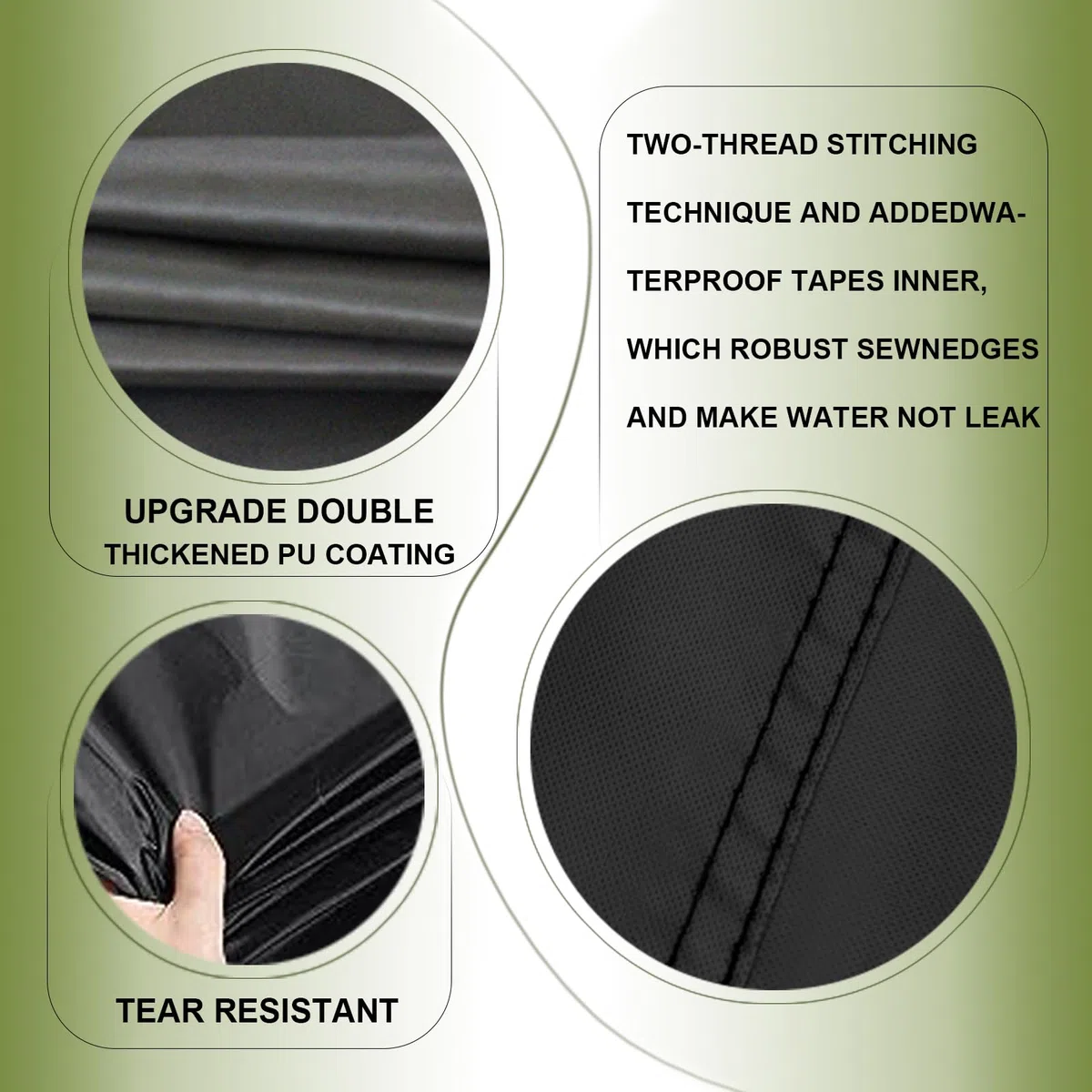 Coperture per Mobili da Giardino 90x60x80cm,420D Oxford Copertura Tavolo Sedie Esterno Impermeabile,Telo Copri Protezione Set Giardino Quadrato,Copertura da Tavolo da Giardino,Nero