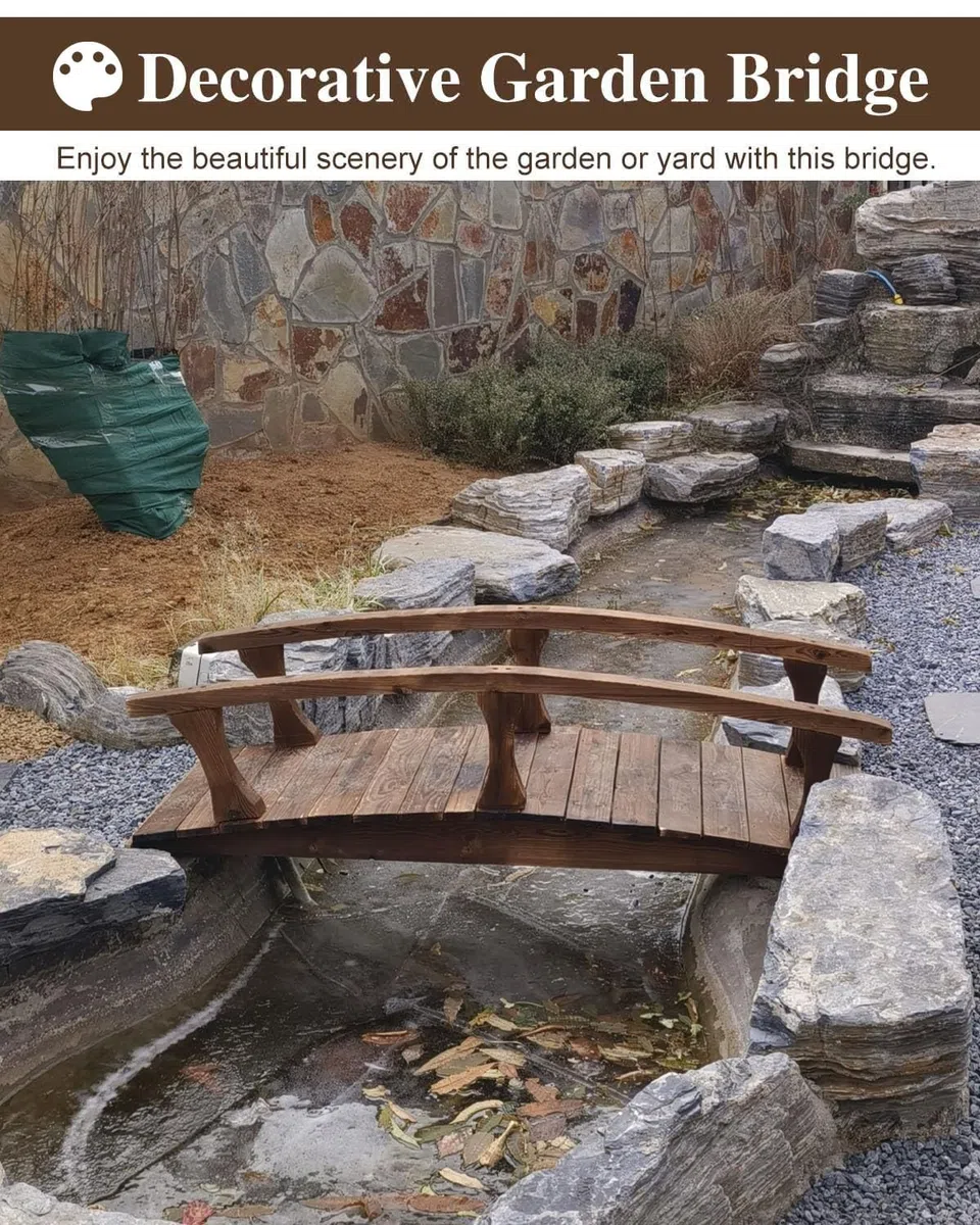 Ponte da giardino esterno per laghetti e cortili, passerella resistente per prato e patio Decor