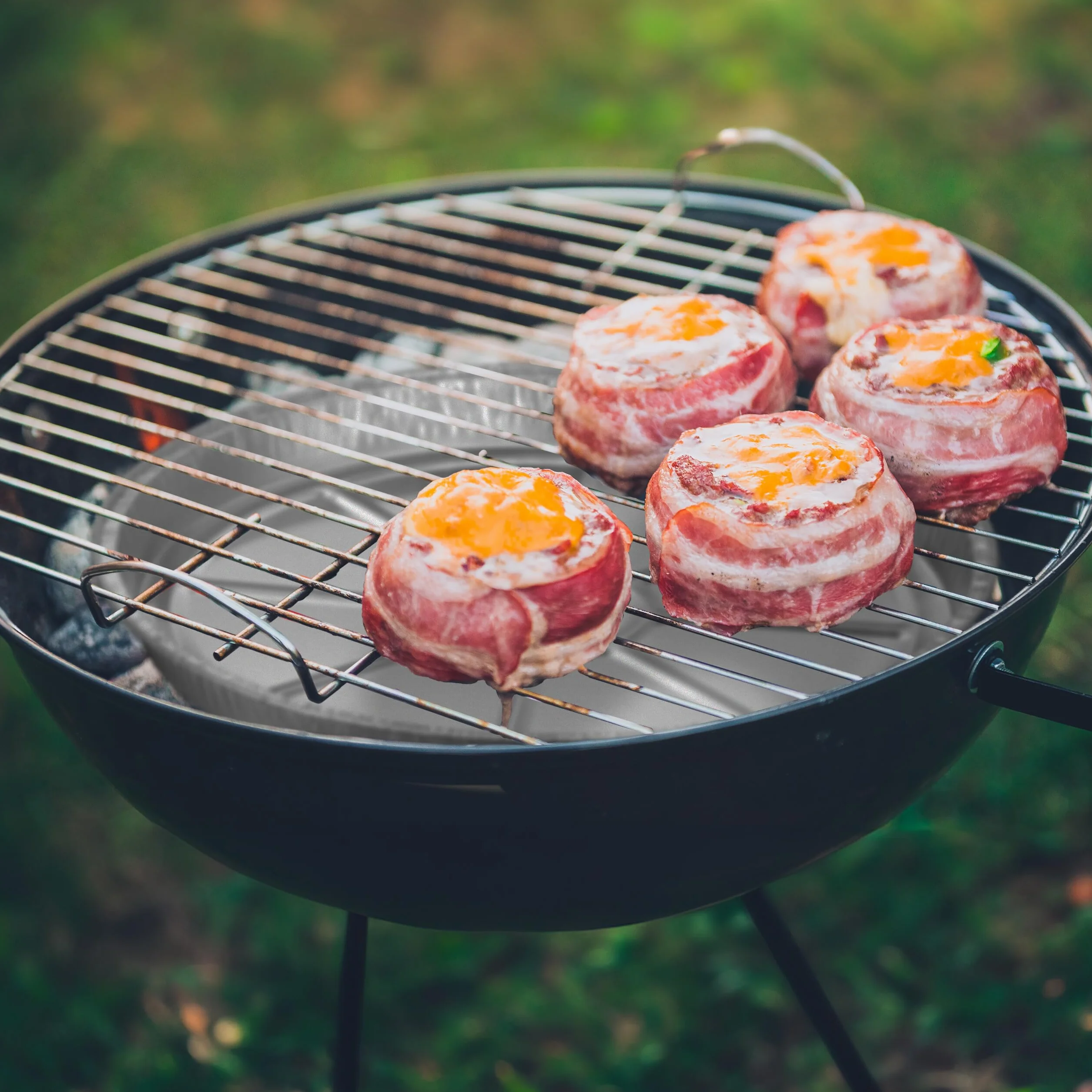 Relaxdays Vaschette in Alluminio per Barbecue, Set da 25, H x Ø: 3 x 27,5 cm, Contenitori Rotondi per Grill, Argento