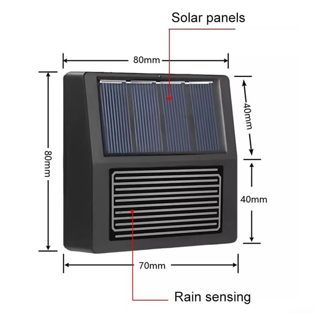 Sensore di pioggia solare con rilevamento in tempo reale per domotica Tuya, design wireless resistente alle intemperie con avvisi telefonici immediati, alimentato da