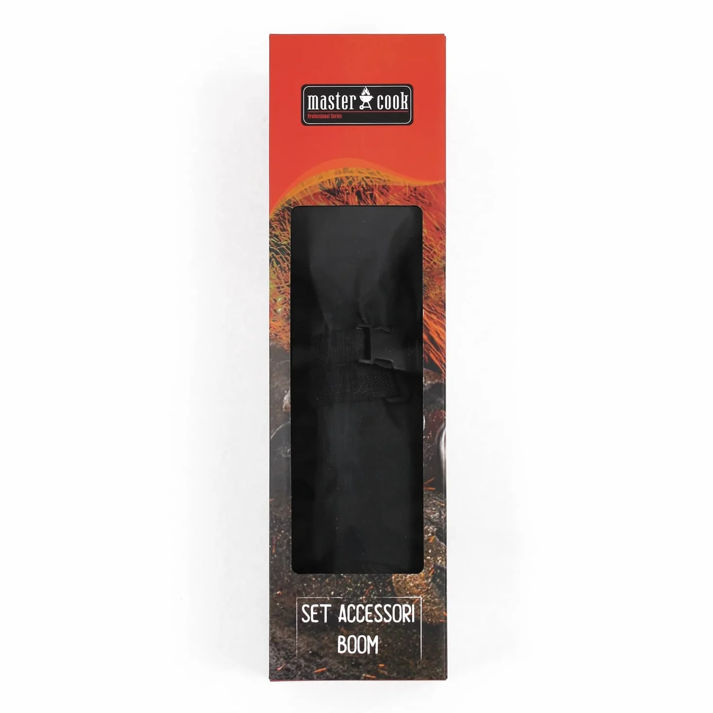 MasterCook - Kit Accessori Professionali In Acciaio Per Barbecue Con Grembiule, Set Accessori Bbq Con Pinza, Forcone, Spatola E Guanto, Accessori Barbecue