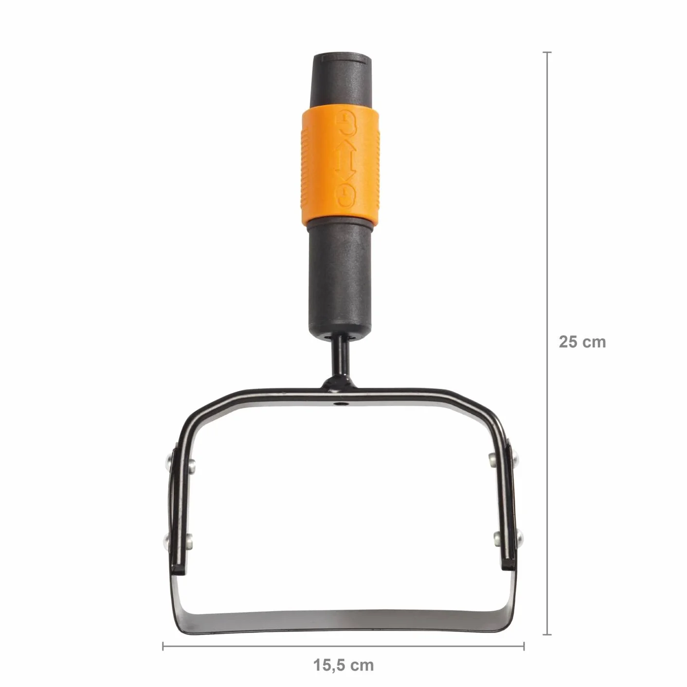 Fiskars Sarchiatore, Testa di attrezzo, Lunghezza: 25 cm, Larghezza: 15,5 cm, Lama in acciaio, Nero/Arancione, QuikFit, 1000738