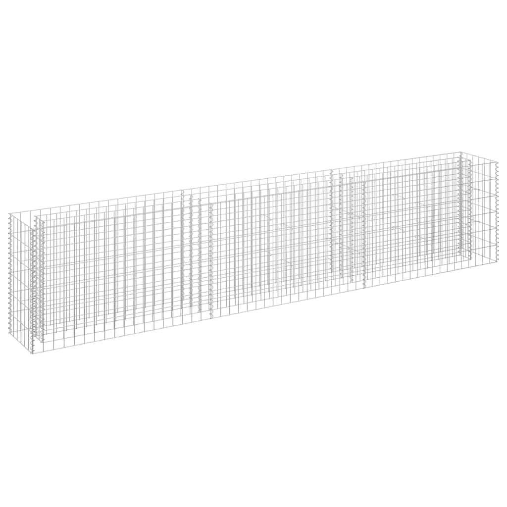 vidaXL Gabbione per Fioriera Gabbia Rete per Aiuola Accessori Arredo da Giardino Giardinaggio Orto Rialzato in Acciaio Zincato 270x30x60cm