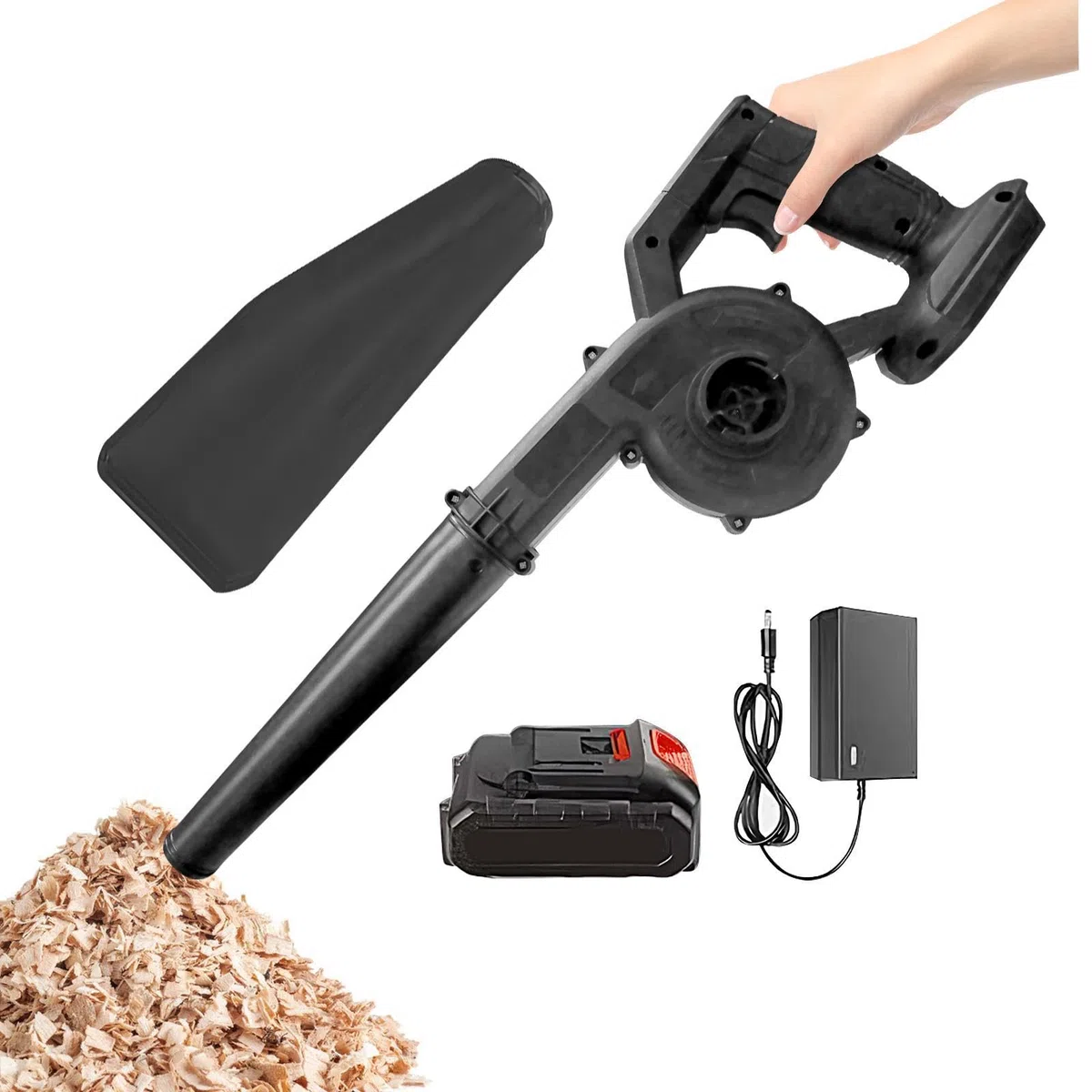 Soffiatore per Foglie Ricaricabile Senza Fili a Batteria | Soffiatore Portatile da Giardino Esterno per Giardino Terrazza Pulizia Esterna Auto e Toglipolvere