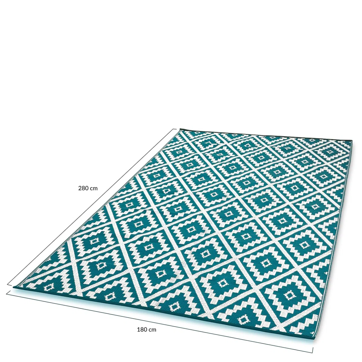 IDMarket – Tappeto per esterni Bahamas Blu Anatra 180 x 280 cm
