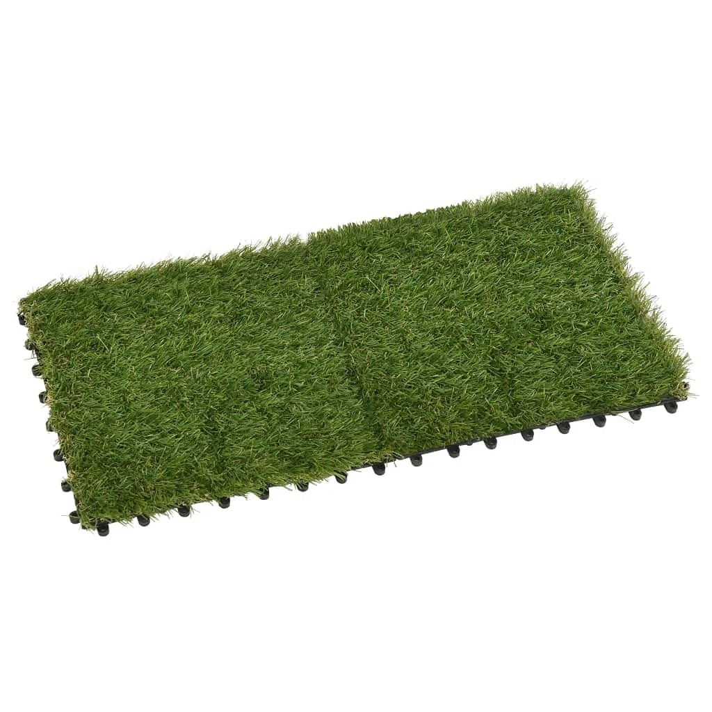 vidaXL Piastrelle in Erba Sintetica 22 pz 30x30 cm Verde