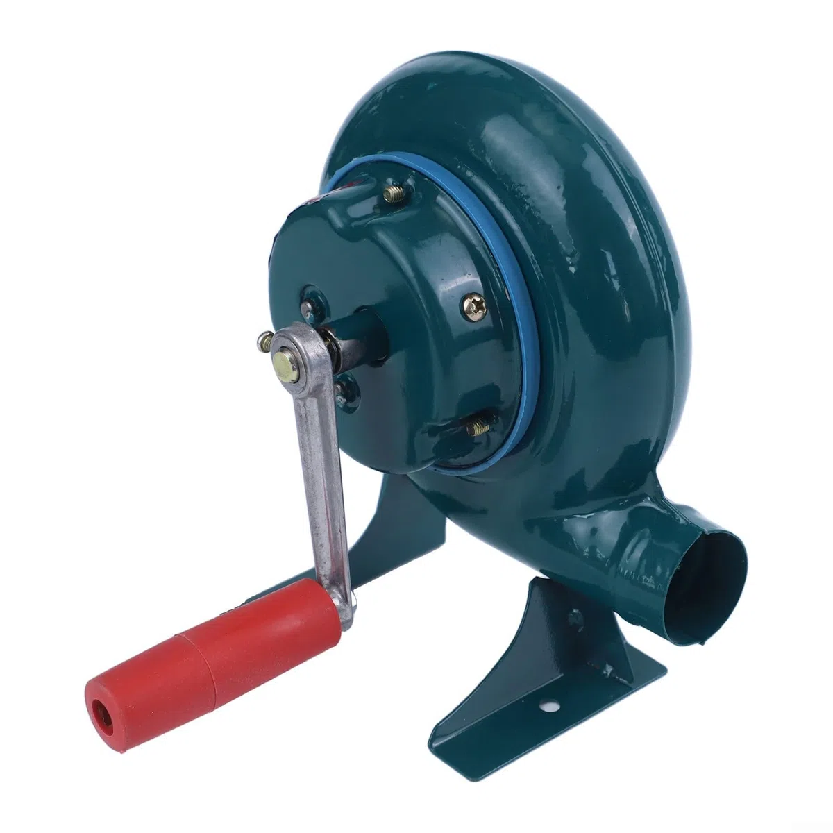 Soffietto manuale a manovella, ventilatore ad aria in ferro, per barbecue, accendifuoco, carbone di avviamento, pompa ad aria per falò, pompa ad aria per cucinare all'aperto, camino portatile (150 W)