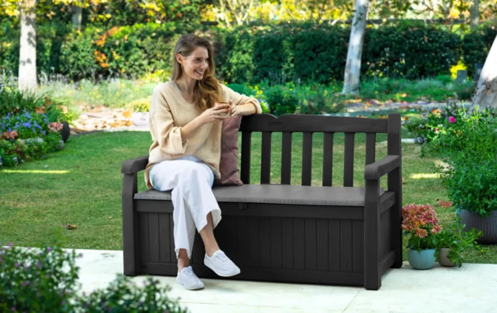 Ondis24 - Panca Da Giardino Keter 6025 E Vano Contenitore, colore: Antracite …