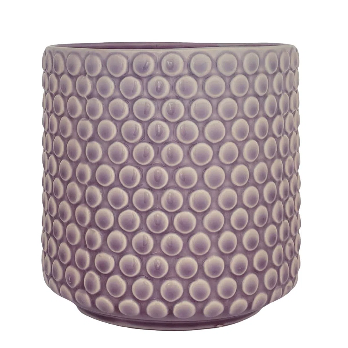 Nordring Vaso Dotty - per Fiori da Interno e Piante da Interno, Piante grasse, Cactus, Orchidee L (15,5 cm ø), Malva, Ceramica Gres