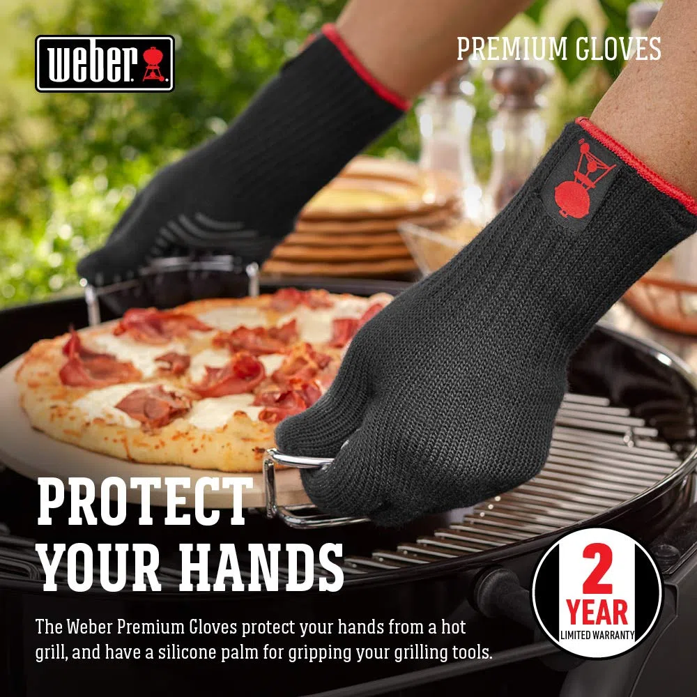 Weber Premium Guanti, L/XL, confezione da 1, nero