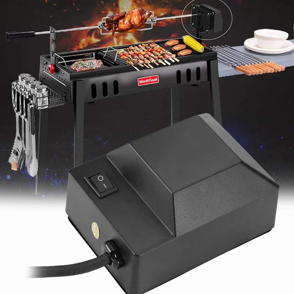 Zerodis Motore per Barbecue Kit Arrosto Motore Barbecue Girarrosto Motor BBQ Grill Gas Elettrico Motore Principale Impermeabile Grill Motor Spina 220V UE
