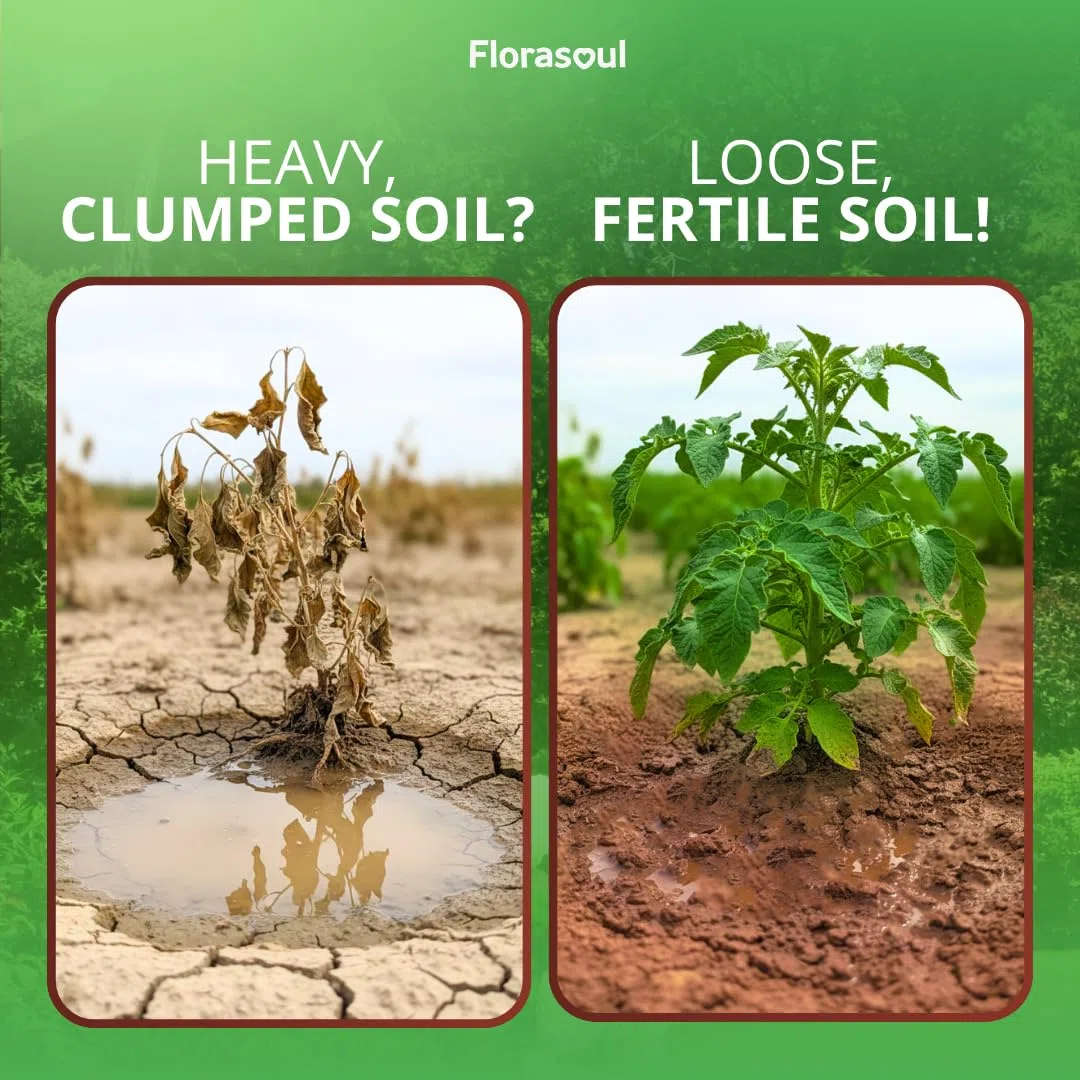 Ammendante BIO per Terreno Argilloso, Rende Soffice la Terra Dura e Compatta, Previene Ristagni d'Acqua, Migliora Drenaggio e Aerazione, Granulare per Prato, Orto e Giardino, 3kg per 50m²