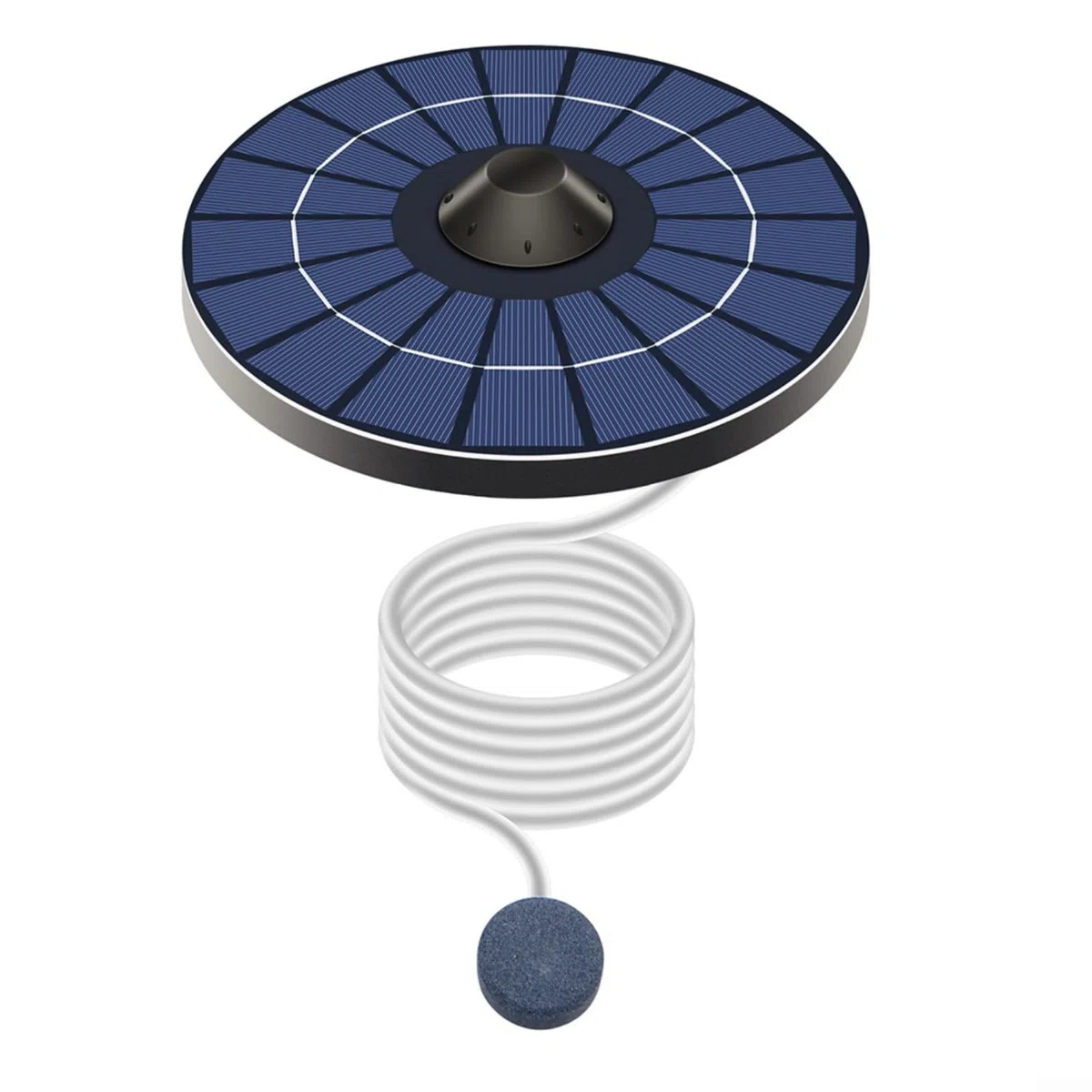 Pompa di ossigeno per laghetto a energia solare per fontane, stagni e acquari, con tubo dell'aria e pietra a bolle