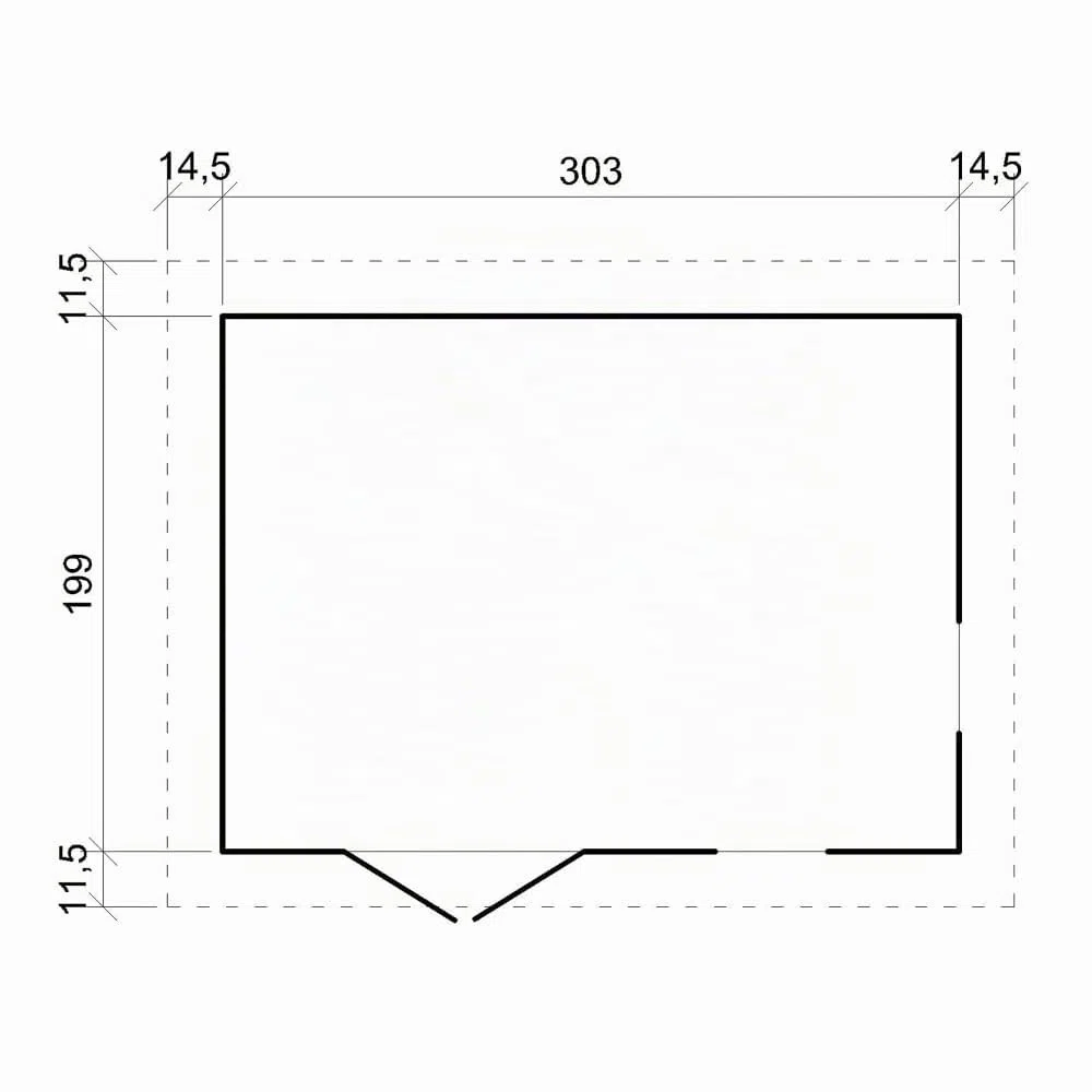 Casetta da giardino 6m2-332x222xA232 cm - Casetta in legno da giardino - Capanno in legno - Studio giardino - con tegole bituminose marrone - TIMBELA M334FB+H334FBBROWN