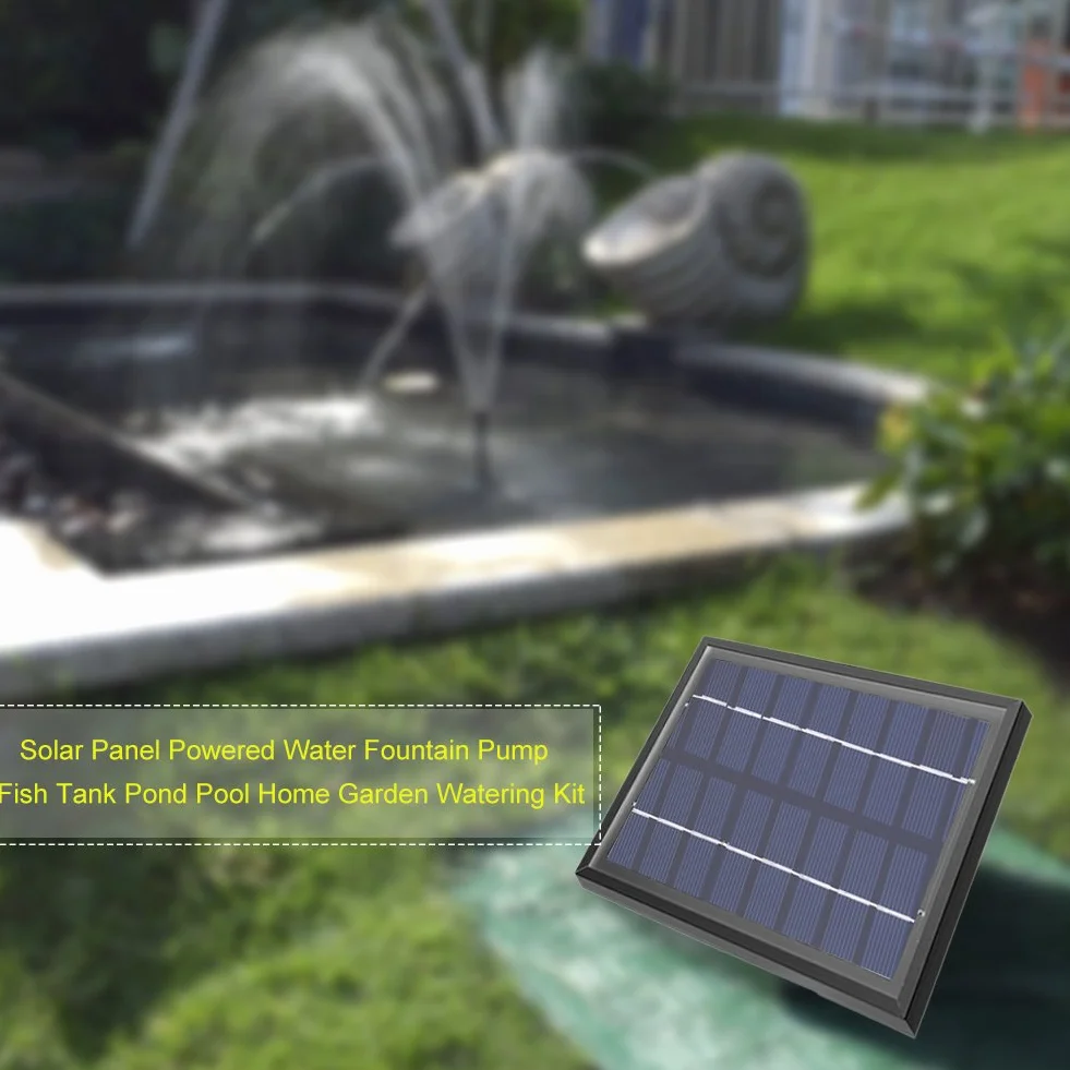 Pompa dell'Acqua a Energia Solare per Laghetto dei Pesci, Voliera, Decorazione da Giardino, Fontana, Piscina