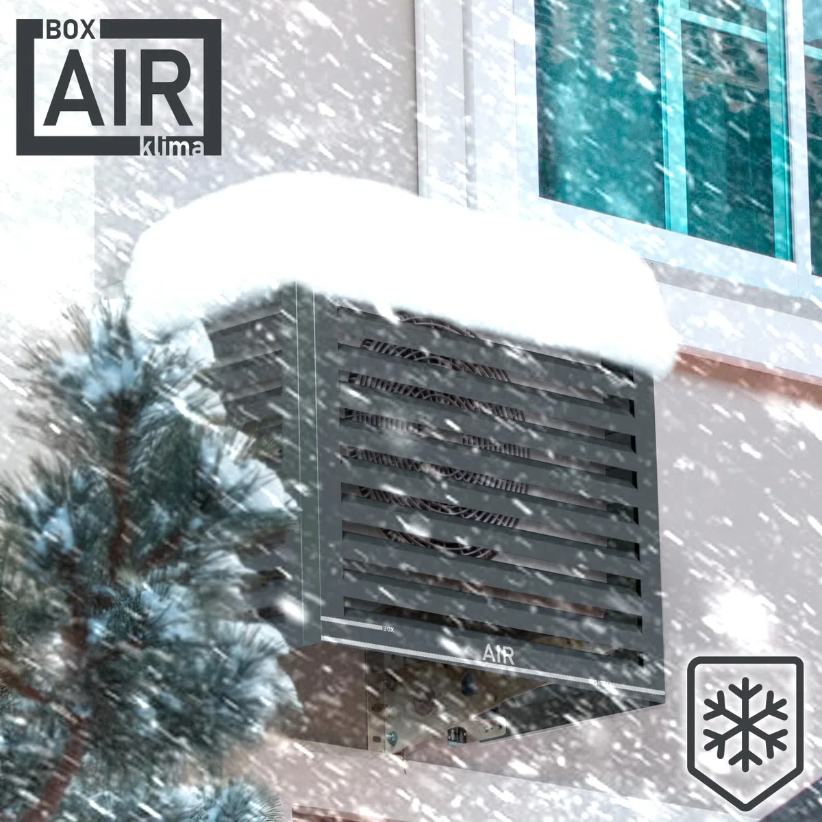 Box Air Klima Cover Clima Blade L Antracite – Copri Condizionatore Esterno in Alluminio Composito, Staffe INOX Regolabili, Installazione a Parete, Protezione Unità Esterna Grande