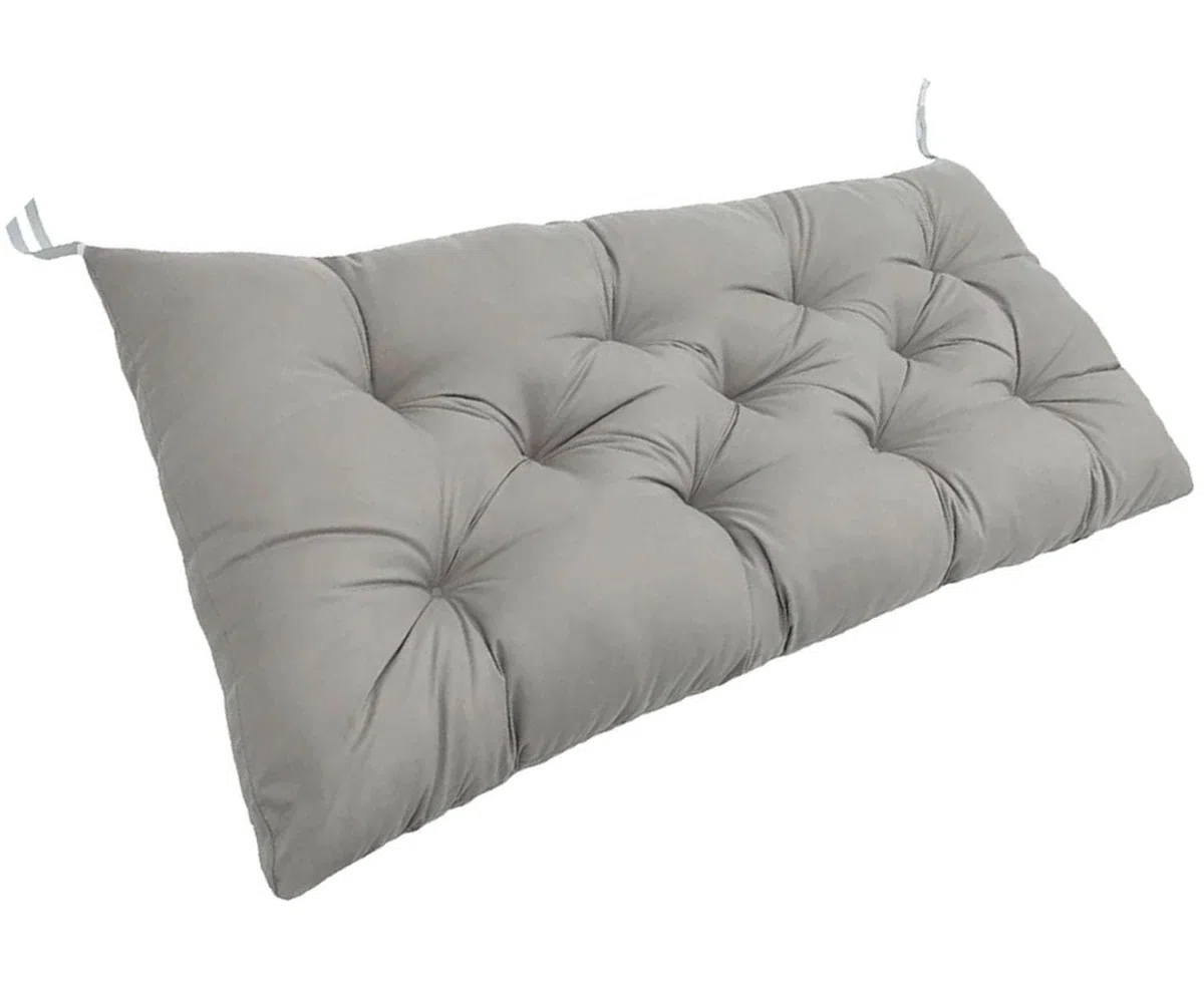 Cuscino per Panca 110x50cm, Morbido e Resistente, Adatto per Interno ed Esterno, Grigio Chiaro