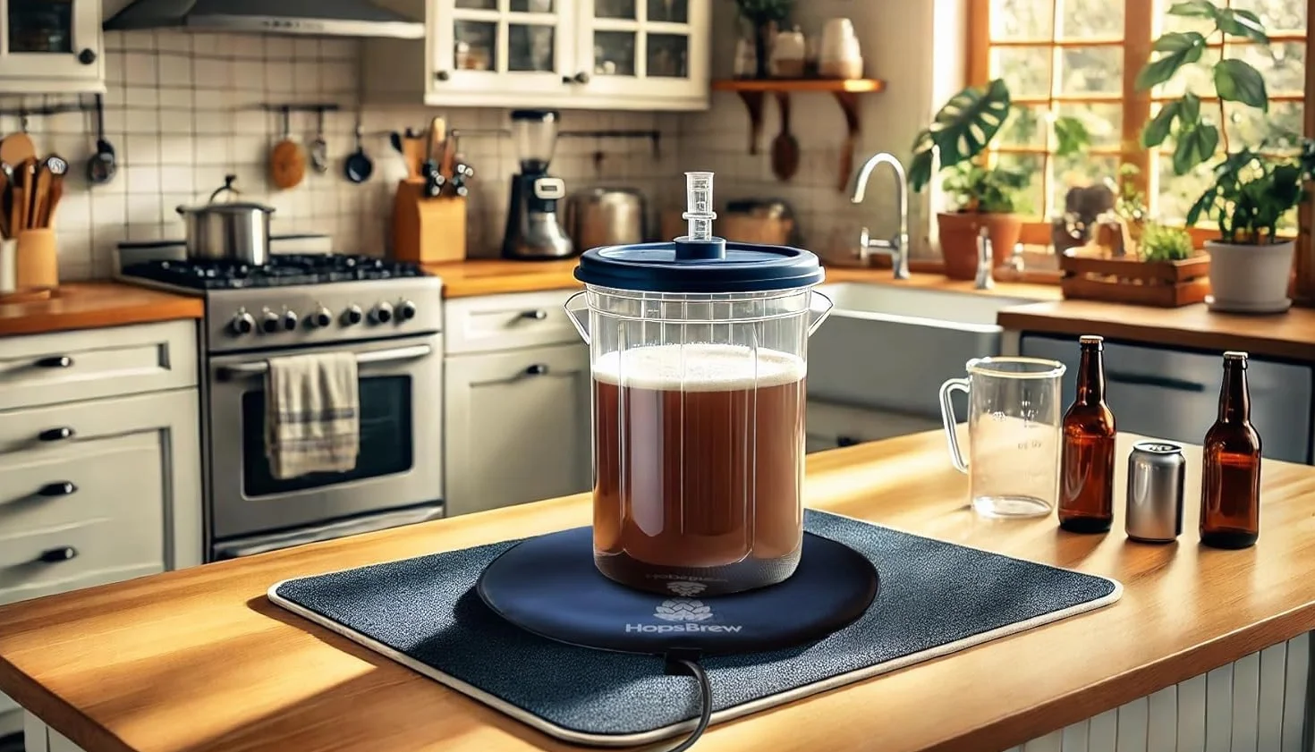 Homebrewing - Scegli la tua fonte di calore: cintura riscaldante, tappetino riscaldante o tappetino termico a temperatura controllata; ideale per birra, cider, fermentazione vino rosso (tappetino