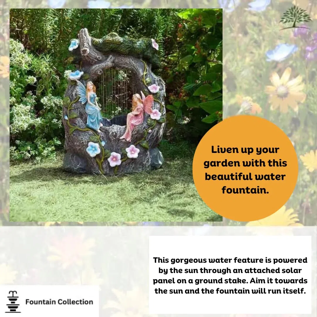 Garden Mile fontana solare fontana magica fontana vaso acqua caratteristica giardino solare statua ornamento cascata decorativo esterno patio cascata