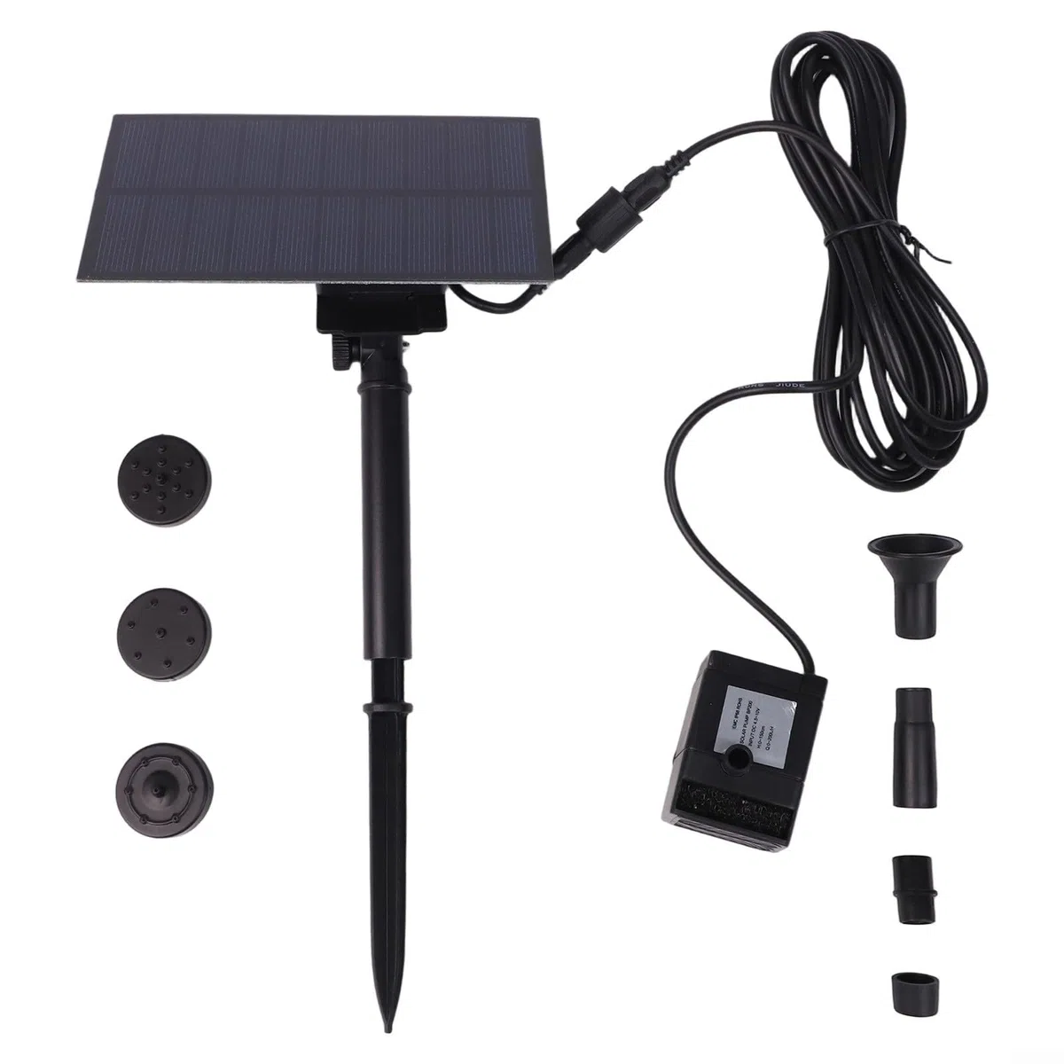 Pompa solare senza spazzole per fontana 5 W 5 V, flusso 160L/H con pannello per piccoli stagni acquari, altezza dell'acqua 50 cm, facile da installare