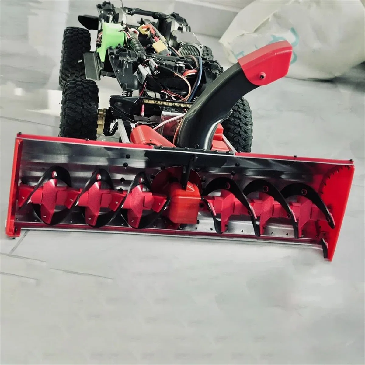 Macchina Rimozione Della Neve Per TRX4 Per SCX10 Per Yikong 1/10 Accessori | Kit spazzaneve in metallo e plastica cingoli 1/10 trasforma impianto macchina spazzaneve invernale