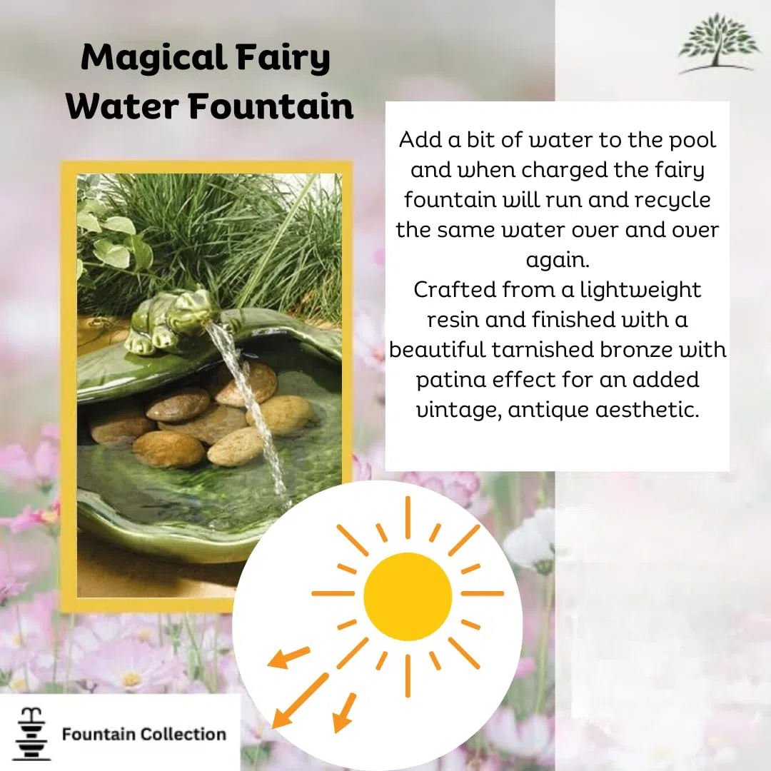 Garden Mile fontana solare fontana magica fontana vaso acqua caratteristica giardino solare statua ornamento cascata decorativo esterno patio cascata
