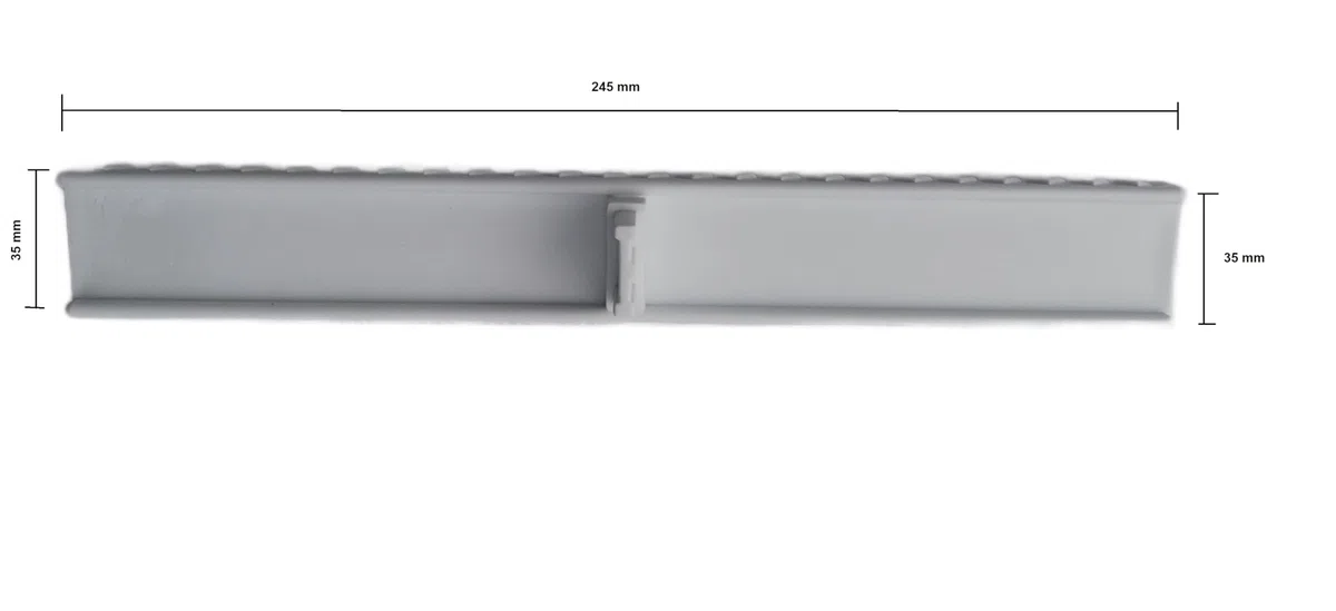 Naturìì Griglia Astral 245 mm – Modulo Reversibile Trasversale per Bordo Sfioratore Piscina – PP Stabilizzato UV – Bianco, 1 Metro