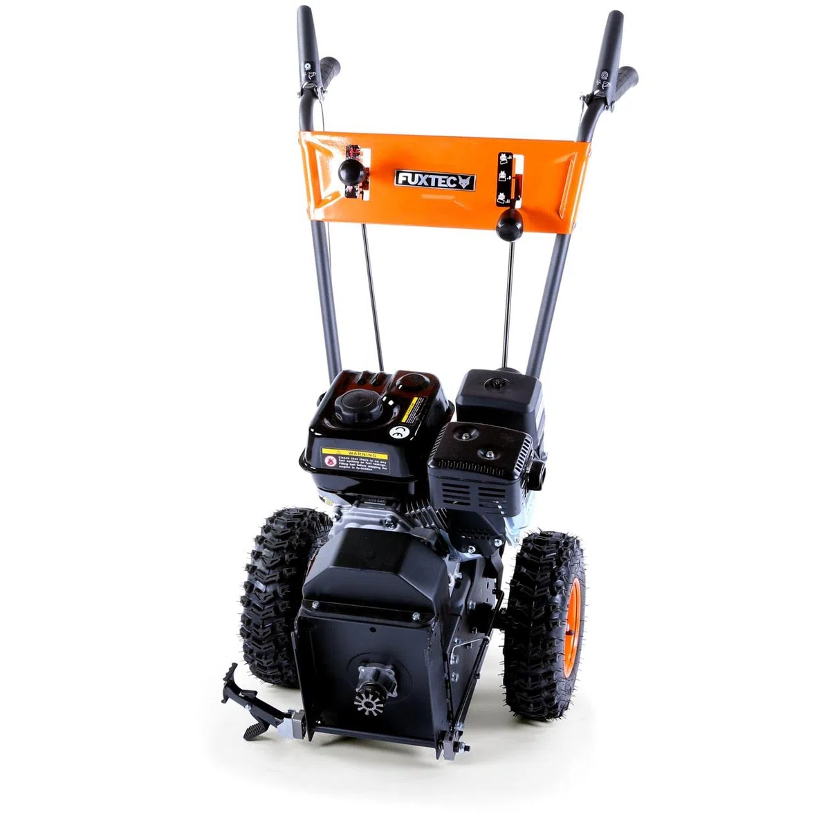 Fuxtec FX-KM196 spazzatrice spazzaneve a Scoppio da 196 CC con spazzole - Accessori opzionali Disponibili spazzaneve, Contenitore rifiuti.