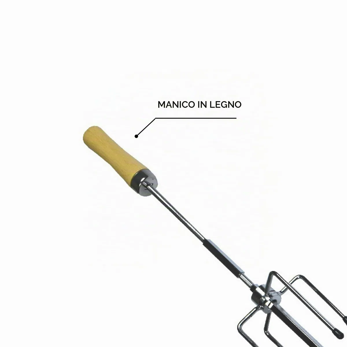 Cook’in Garden - Spiedo per Barbecue, Lunghezza 85 cm, Compatibile con Motore girarrosto AC084, Accessorio Resistente per Carne e pollame, Ideale per rosticceria Barbecue