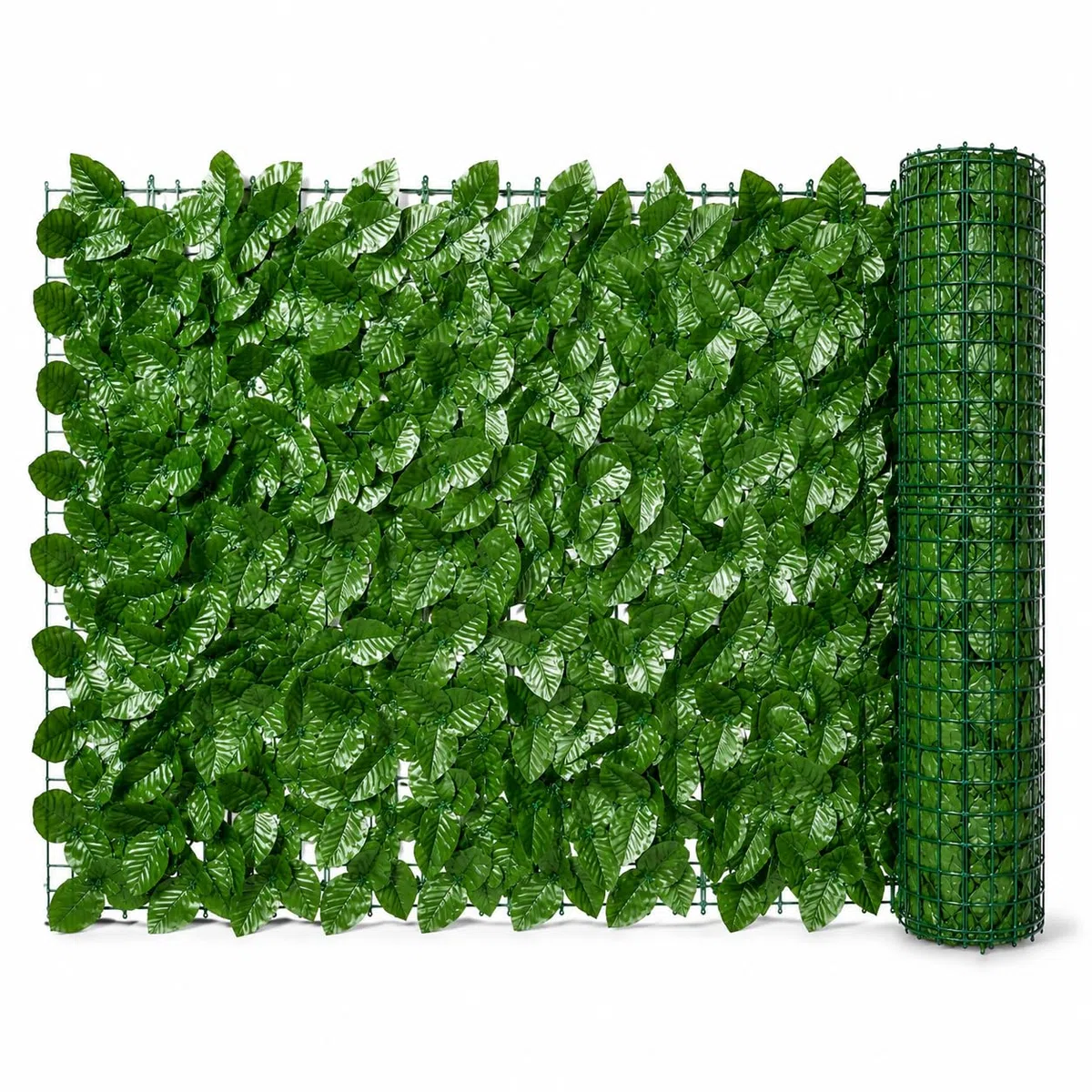 Siepe Artificiale 1x3 m, Siepe Finta Frangivista per Balcone e Giardino, Rete Privacy con Foglie di Edera Artificiali, Copri Ringhiera Decorativo per Recinzione Esterno, Verde