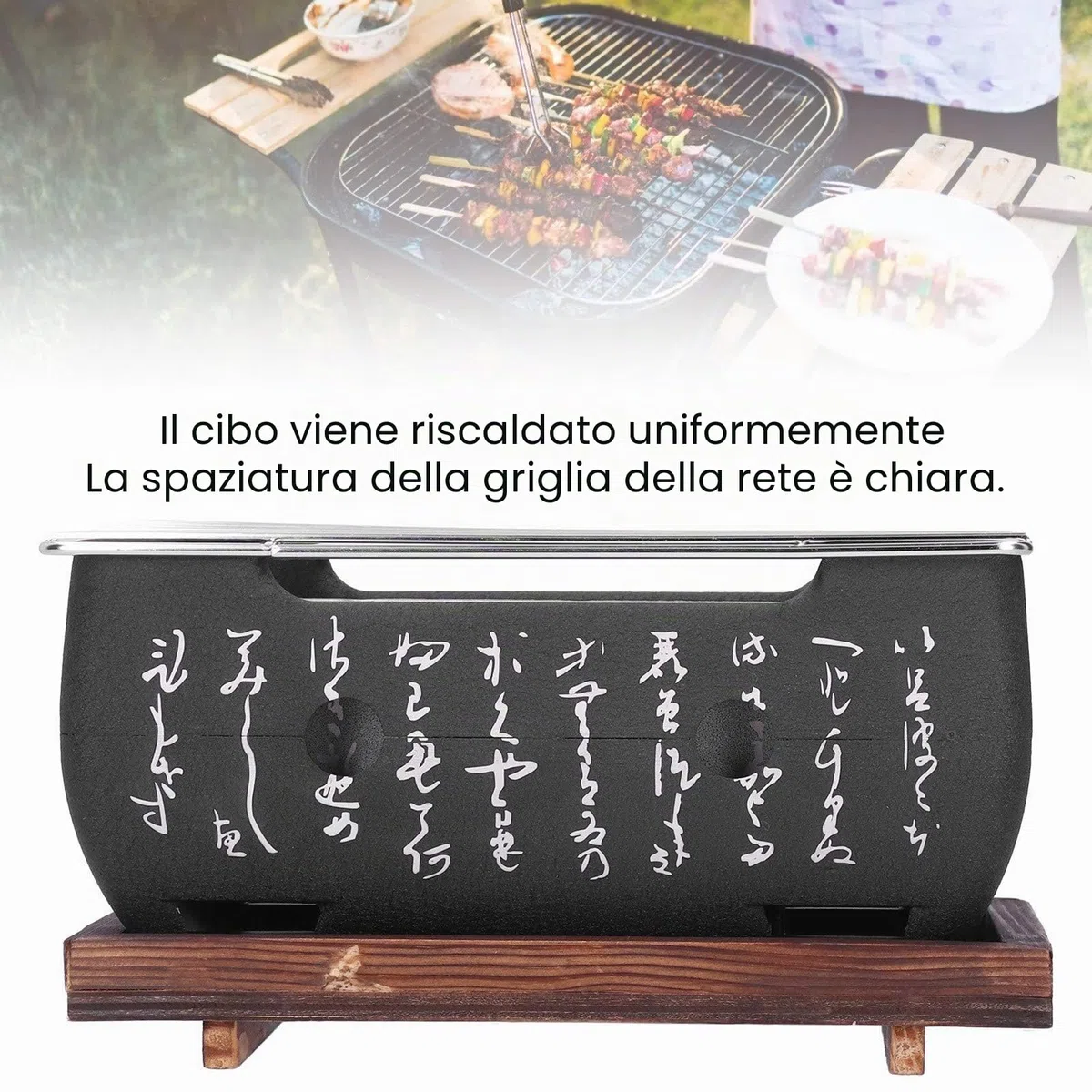 Akozon Griglia per Barbecue Giapponese Mini Accessori per Fornelli per Barbecue in Lega di Alluminio per Uso Domestico in Lega di Alluminio