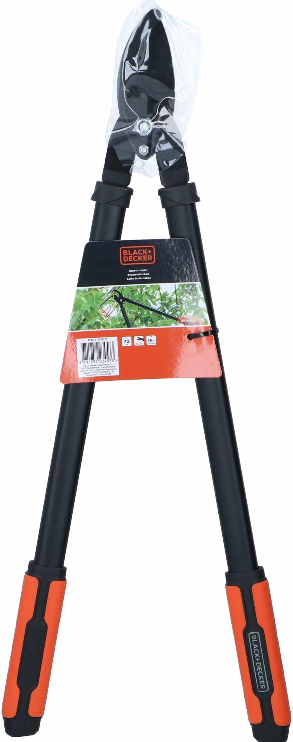BLACK+DECKER Troncarami - Capacità di taglio 38 mm - 72 cm - Troncarami con rivestimento antiaderente sulle lame - Nero/Arancione