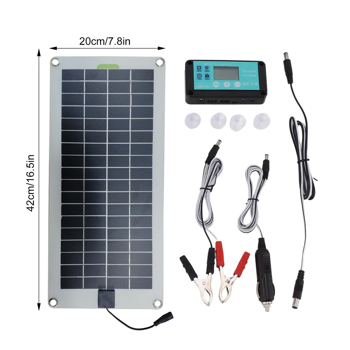 Mantenitore Solare Per Auto, Caricabatteria Solare Per Auto Da 12 V, Mantenitore Di Mantenimento Batteria Solare Da 30 W, Kit Pannello Solare Per Auto Portatile Per, Autoveicoli, Backup