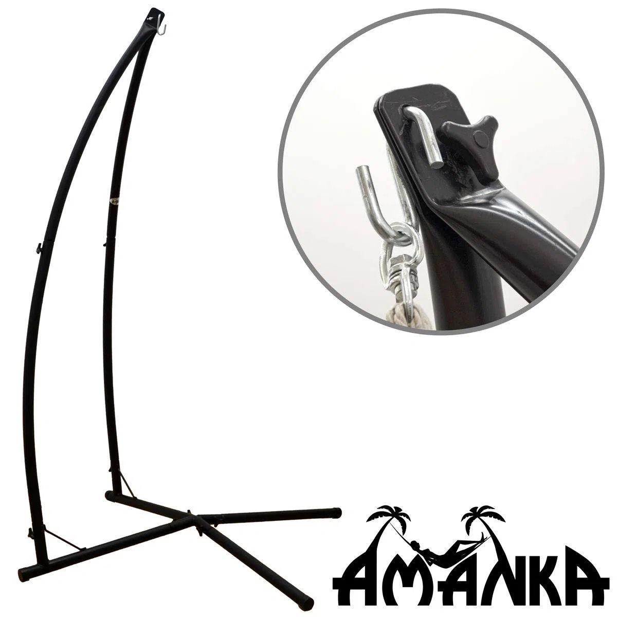 AMANKA Fino a 120kg: Supporto per Sedia a Dondolo da Esterno - 215cm Supporto Sedia Sospesa - XL Base per Poltrona Sospesa - Struttura per Poltrone da Giardino Altalena da Camera Sedie da Giardino