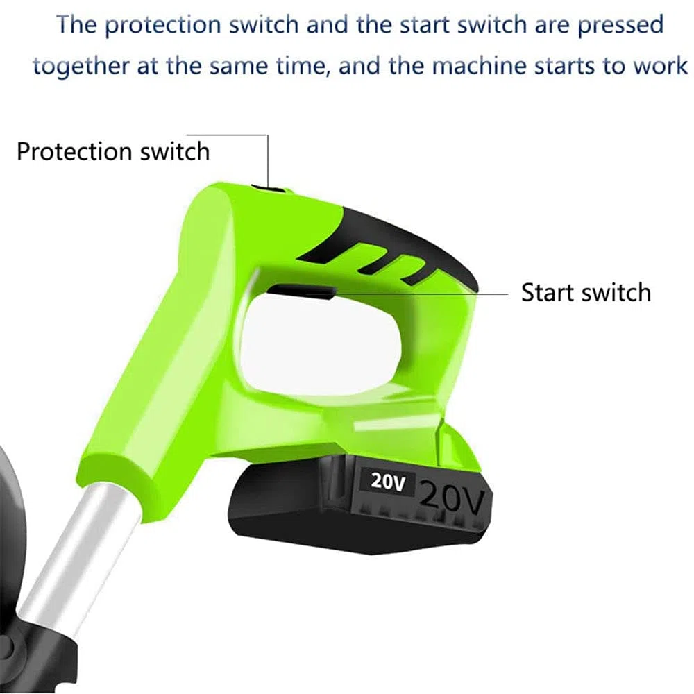 Rotavator senza fili, 20V leggero portatile elettrico senza fili alimentato a batteria coltivatore di terreno a denti anteriori giardinaggio con batteria ricaricabile 4000mAh e caricatore