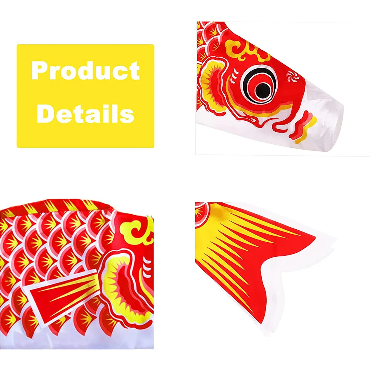 Giapponese Carpa Windsock Manica a Vento Stile Giapponese Carpa Vento Appeso Aquiloni Bandiere di Pesce Streamer Pesce Bandiera Kite Koinobori Decorazione Streamer Bandiera Appesa Fish 40cm 2 Pezzi