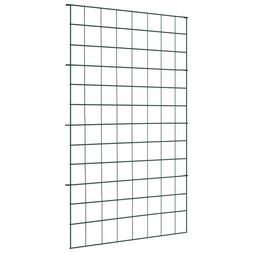 Set di 8 recinzioni per stagno, verde, 50 x 80 cm, robusto recinto da giardino in acciaio per bordo stagno, giardino e terrazza, durevole