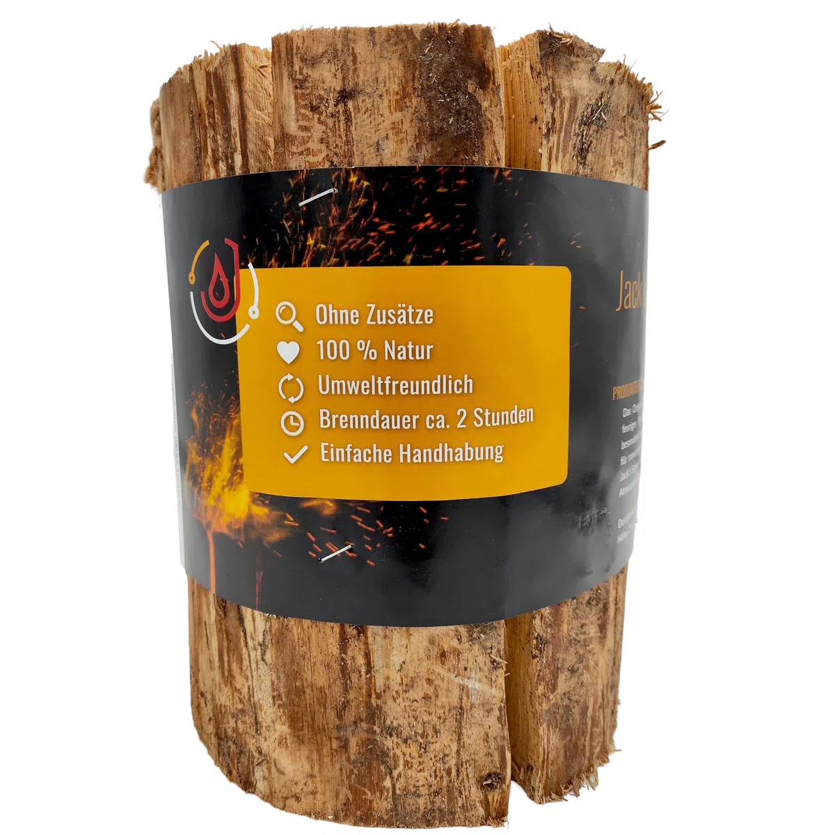 Jack's - Fiaccole svedese, 3 pezzi, grande 25 cm di altezza, set di fiaccole da giardino, diametro 17 – 24 cm, durata fino a 2 ore, in legno, 100% naturale