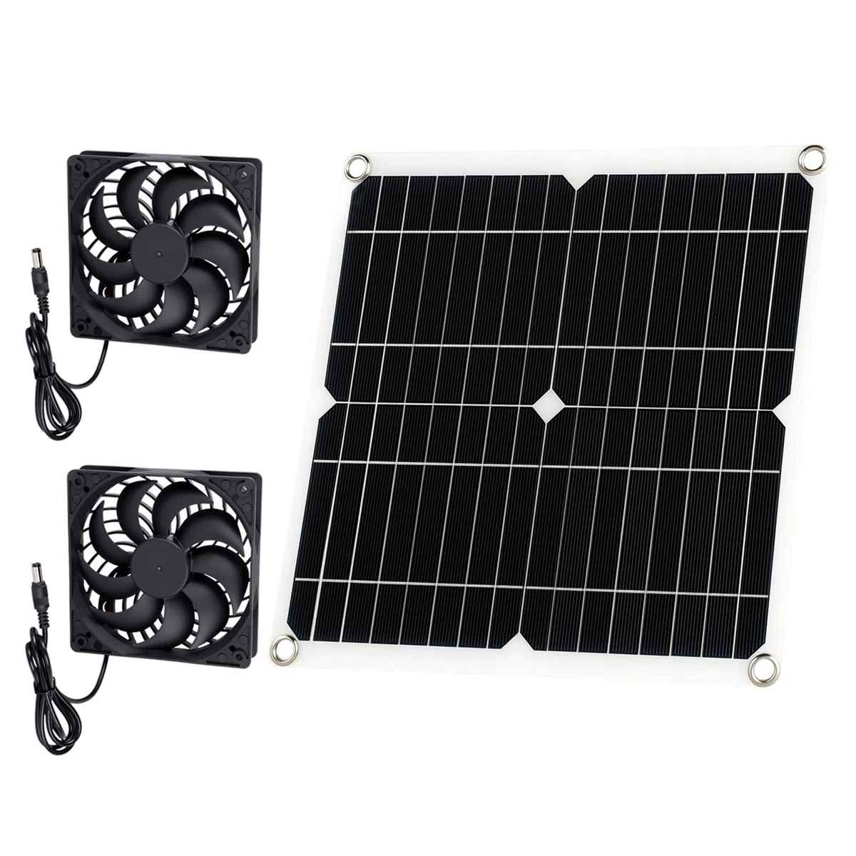 12W Ventilatore a energia solare, ventilatore solare con doppio ventilatore DC per scarico finestra, casette da giardino, piccoli pollai, serre, casette per animali