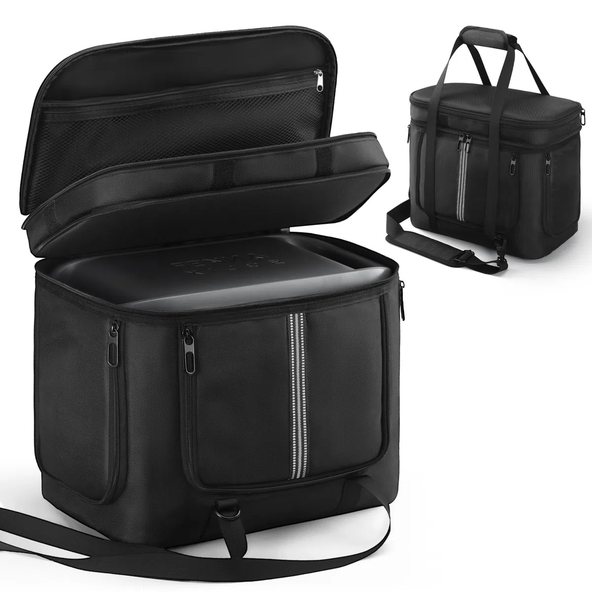 Custodia da trasporto compatibile con Anker SOLIX C1000/C800/C800 Plus Power Station portatile, borsa da viaggio con tracolla, tasche per cavo di ricarica e accessori