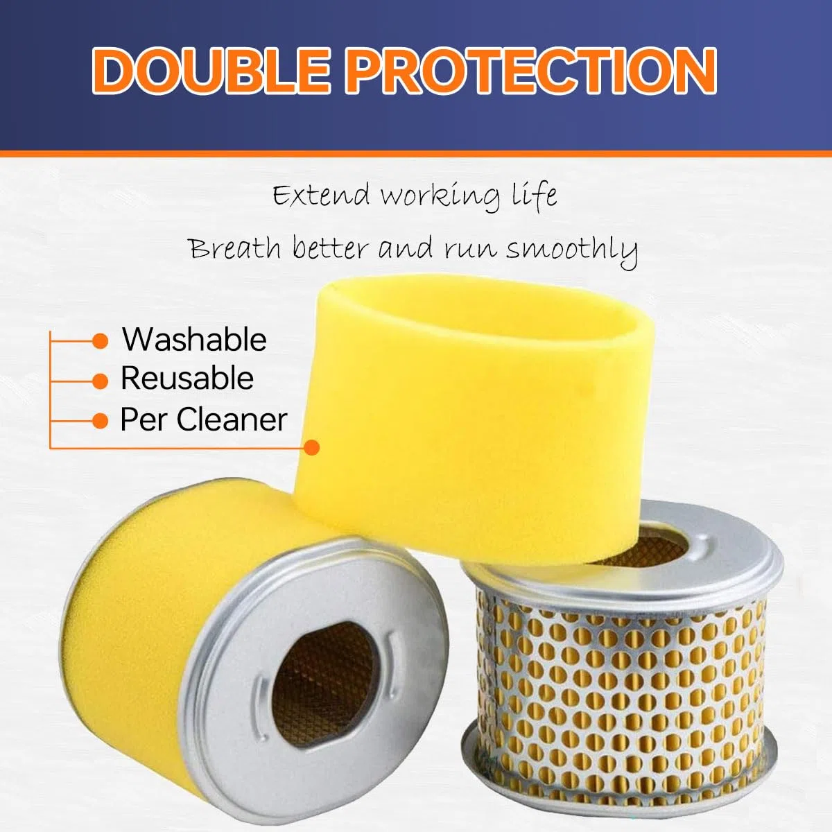 ZAMDOE Confezione da 3 Filtro dell'aria Adatto per Honda GX340 GX390 11HP 13HP Filtro aria motore Sostituisci per 17210-ZE3-505 17210-ZE3-010 17210-ZE3-515 Filtro aria compatibile per Toro 22308 22330