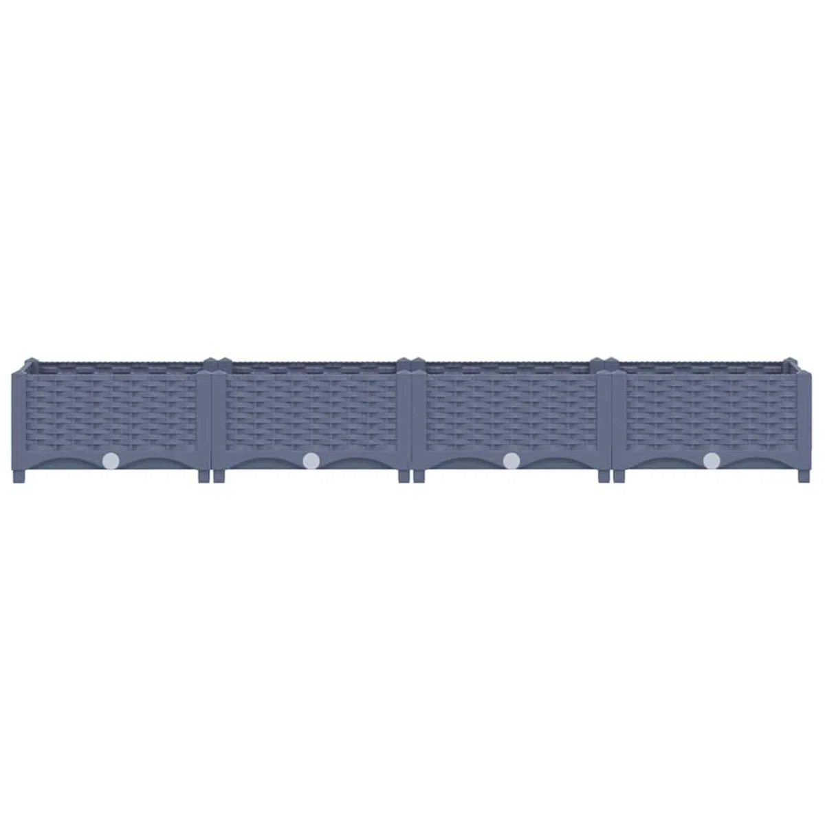 Gecheer Letto Rialzato per Giardinaggio, Vaso Giardino Fioriera Aiuola Contenitore, 160x40x23 cm in Polipropilene Robusto, Spazio Ampio per Piante, Ideale per Balcone Cortile e Orto Domestico